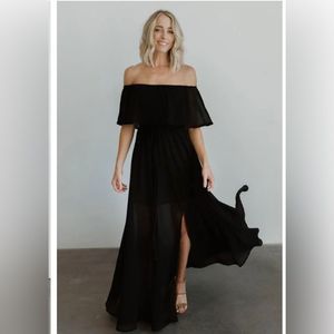 Baltic Born Victoria off the shoulder maxi gown size small
